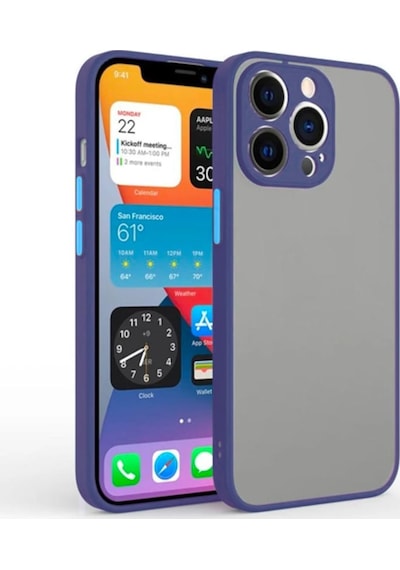 Apple Uyumlu iPhone 12 Pro Max 6.7Inç Kamera Korumali Premium Silikon Kilif 246622709 - Renk / Lacivert
