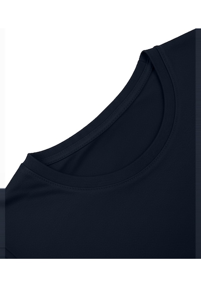 Deepsea Erkek Lacivert Uzun Kollu Dar Kalıp Ince Sıfır Yaka Sweatshirt 2300423 False Lacivert