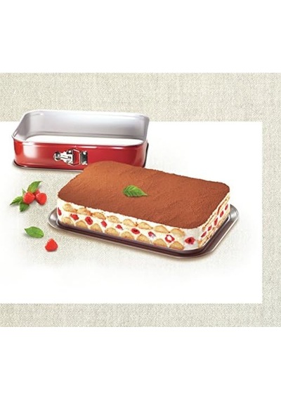 Delibake Dikdörtgen Kelepçeli 36 X 24 Cm Kek Kalıbı - 2100104743 .
