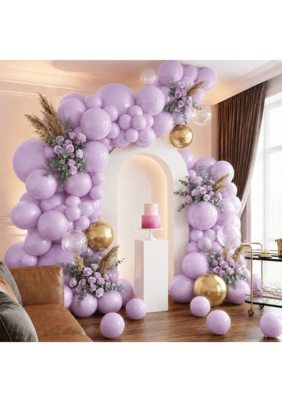 Lila Renk Lateks Metalik Balon 30 Cm - 100 Adet