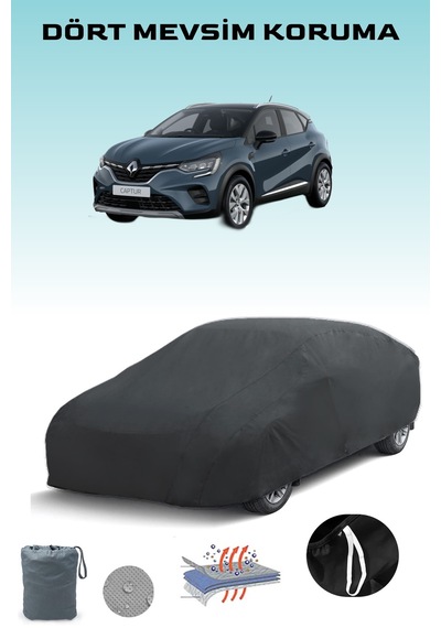Siyah, Renault Captur 2, Araba Brandası, Oto Örtüsü, Araba Çadırı Siyah