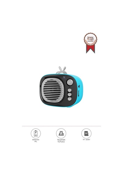 Torima Kts-1693 Bluetooth 5w Mini Hoparlör Tf Kart, Fm Radyo, Tws, Renkli Taşınabilir Tasarım