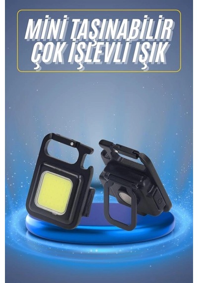Kamp Çadır Lambası Şarjlı El Feneri Işıldak Anahtarlık Mini Mıknatıslı 60509090