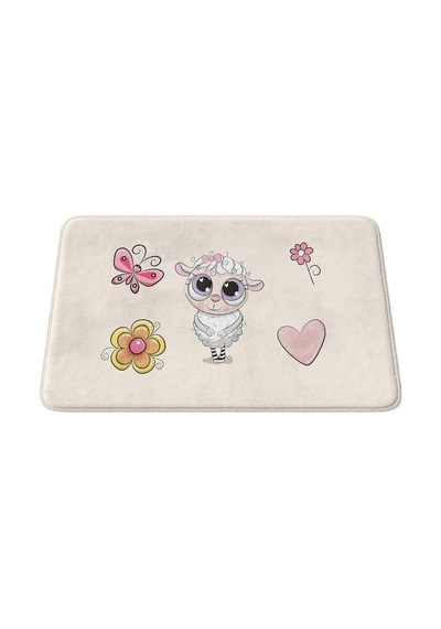 Sevimli Tasarımlı Mikrofiber Banyo Paspası, Kaymaz Taban, Makinede Yıkanabilir 50x80 Diğer