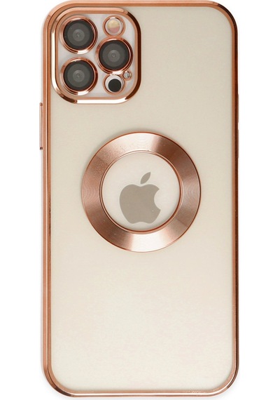 Newface Apple Uyumlu iPhone 12 Pro Kılıf Slot Silikon - Rose Gold Rose gold