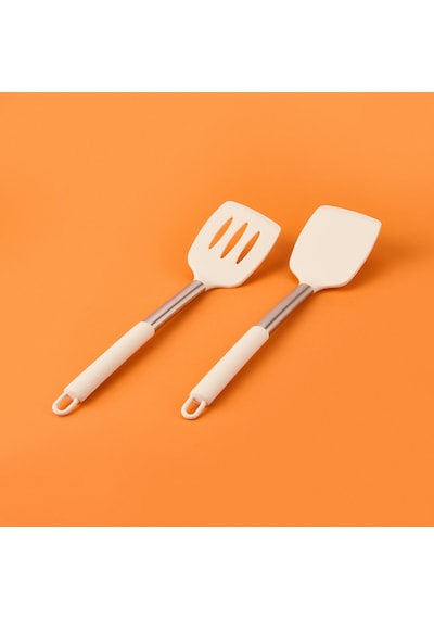 Vallettaa Morenita 2 Parça Silikon Servis Seti - Gri / Beyaz Çok Renkli