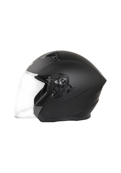 Gp Nero Mks006-mb Şeffaf Vizörlü Motosiklet Yarım Kask Siyah