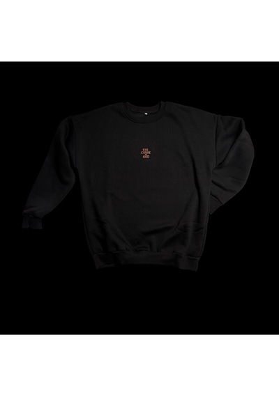 Dark Line The Curse Of God Sırt Baskılı %100 Pamuk Unisex Siyah Oversize Sweatshirt Siyah