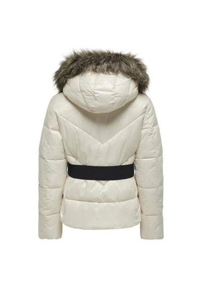Only 15322003 Onlfever Short Puffer Bırch Kadın Mont Ekru