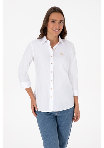 U.s. Polo Assn. Kadın Beyaz Gömlek Basic 50308024-vr013 Beyaz
