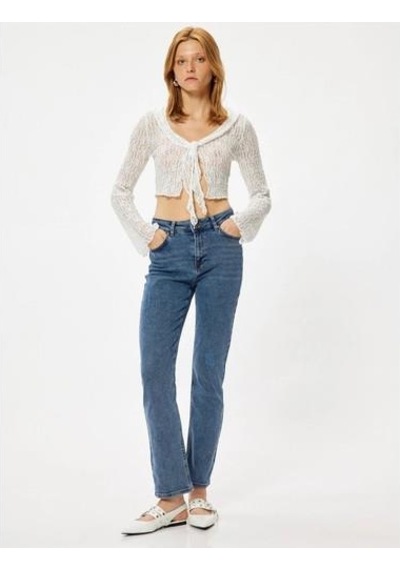 Koton Trousers-orta İndigo Orta İndigo