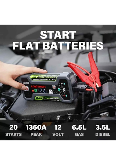 J1350pro 12v 1350amp Lifepo4 Akıllı Akü Takviye + Powerbank + Led Lamba