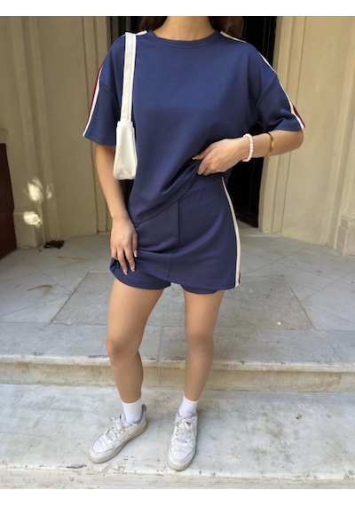 Moderie Butik Osy Modal Yumuşak Dokulu Kumaş Parçalı Bisiklet Yaka T-shirt Mini Şortlu Etek İkili Takım -lacivert Lacivert Moderie Butik Osy Modal Yumuşak Dokulu Kumaş Parçalı Bisiklet Yaka T-shirt Mini Şortlu Etek İkili Takım -lacivert Lacivert