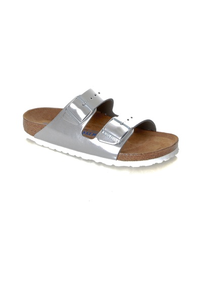 Metallıc Metalıc Sılver Terlik Kadın Birkenstock 1005961 Arızona Nl Bırkenstock Metallıc Sılver Metallıc Metalıc Sılver Çok Renkli