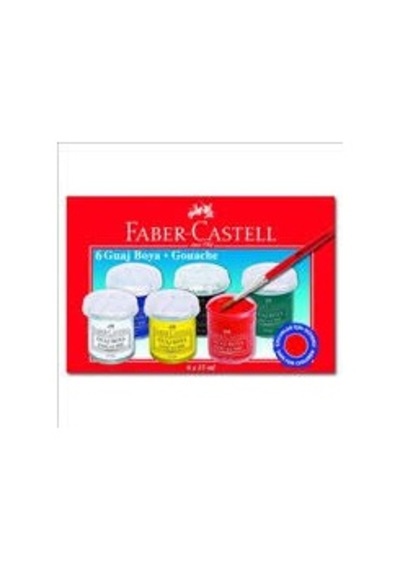 Faber 160400 Guaj Boya 6 Lı Şişe 6X15Ml Çok Renkli