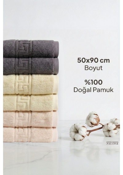 Antrasit Greek El Havlusu - 50x90 Cm, 225 Gr, %100 Pamuk, Spa Ve Otel Havlusu, Günlük Kullanıma Uygun Antrasit