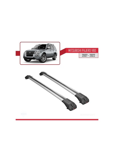 Mitsubishi Pajero V80 2007-2022 Arası İle Uyumlu Ace-1 Ara Atkı Tavan Barı Gri