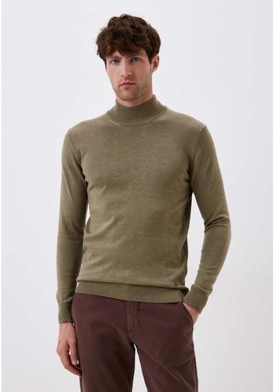 Erkek Yarım Balıkçı Boğazlı Triko Olive Slim Fit Pamuklu Sık Örme Kazak Ncs Jeans 3005-olive Yeşil