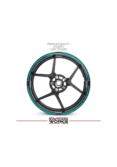 Tüm Motosikeltler Uyumlu 17 İnch Jant Sticker Seti 85058133