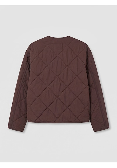 Lcw Vision Bordo Baklava Desenli Oversize Kadın Şişme Mont