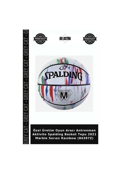 Özel Üretim Oyun Aracı Antrenman Aktivite Spalding Basket Topu 2021 Marble Serıes Raınbow 84397z