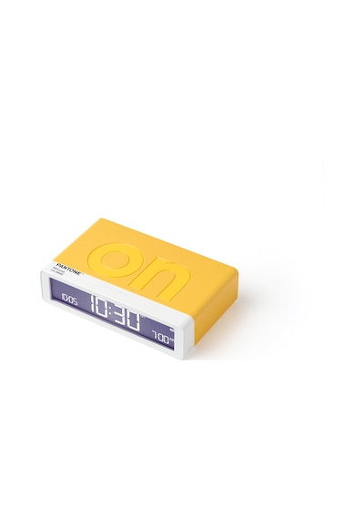 Lexon X Pantone Flip Klasik Şarj Edilebilir Alarm Saat Sarı