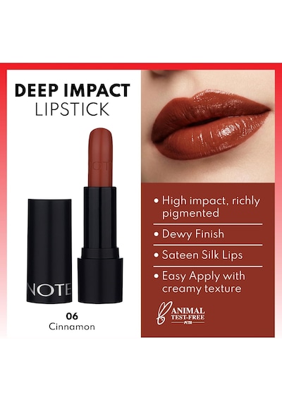 Cosmetics Deep Impact Lipstick 06 Cinnamon Kremsi Dokulu Yarı Parlak Ruj, Kahverengi Çok Renkli Cosmetics Deep Impact Lipstick 06 Cinnamon Kremsi Dokulu Yarı Parlak Ruj, Kahverengi Çok Renkli