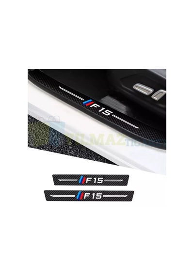 Bmw M Logo F15 Arma Karbon Kapı Eşiği Oto Sticker 4 Parça