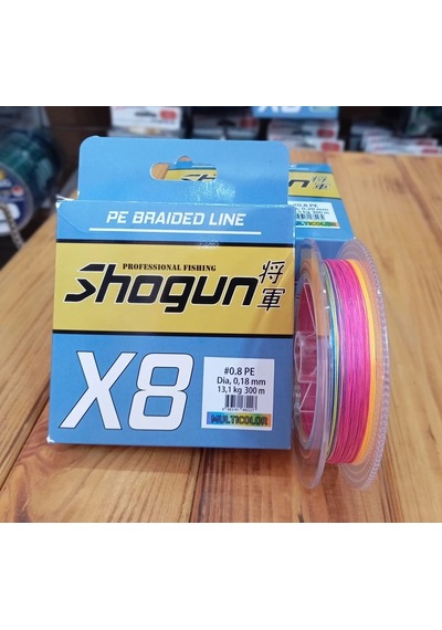 Shogun X8 300mt Multicolor İp Misina 0,16mm - Standart