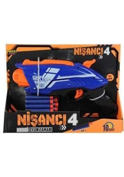 Nişancı 4 Sünger Dart Atan 10 Dartlı Silah 6262