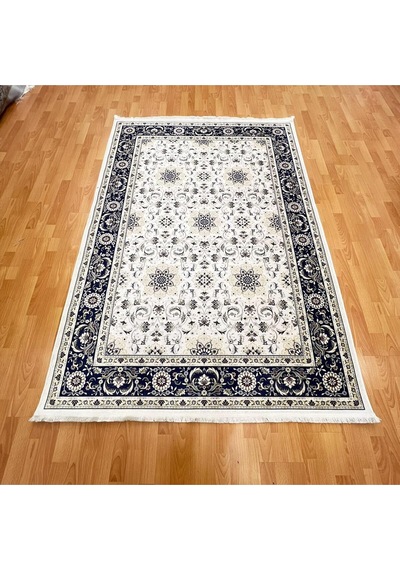 Yıldız Motifli 160 X 230 Cm Dijital Baskı Halı Beyaz