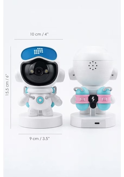 Exenar - Beyaz - Akıllı Robot Ip Kamera 4k Ultra Hd 2mp 360 Dönen Gece Görüşlü Smart Wifi Ev Çocuk Güvenlik Kamerası