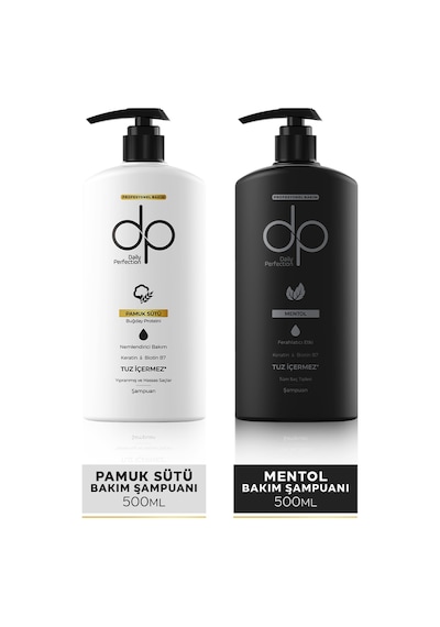 Dp Daily Perfection Şampuan Pamuk Sütü 500 ML &  Mentol 500 ML