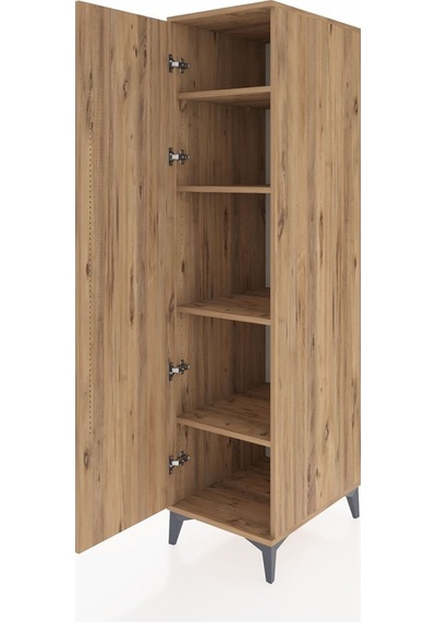 Kronos Dolap 4 Raflı Tek Kapaklı 44x59x182 Çam-çam Çam