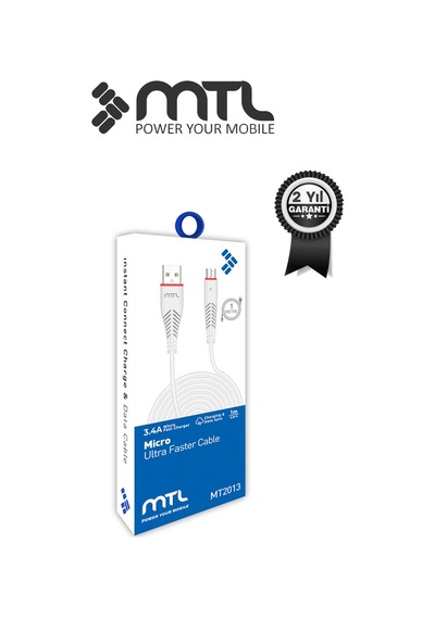 3.4a Usb To Micro Usb Silikon Hızlı Şarj Ve Data Kablosu 1 Metre Mt2013