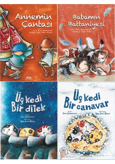 Sara Şahinkanat Set Annemin Çantası Babamın Battaniyesi Üç Kedi Bir Dilek Üç Kedi Bir Canavar