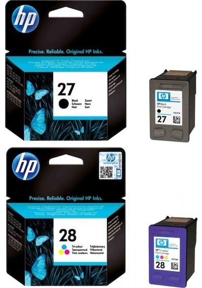 Hp 27 Siyah C8727 Hp 28 Renkli Kartuş Seti Officejet 4315