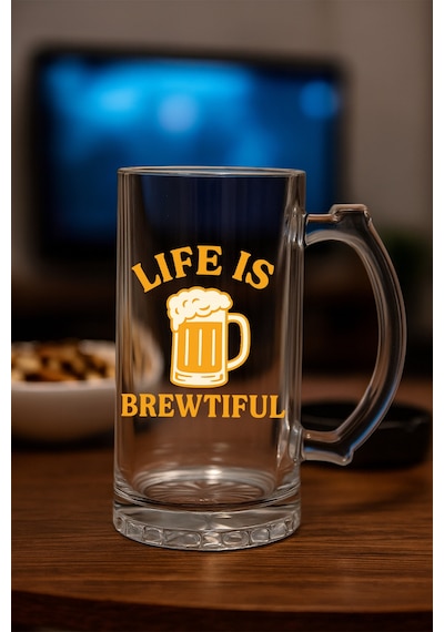 Baskılı Bira Bardağı Life