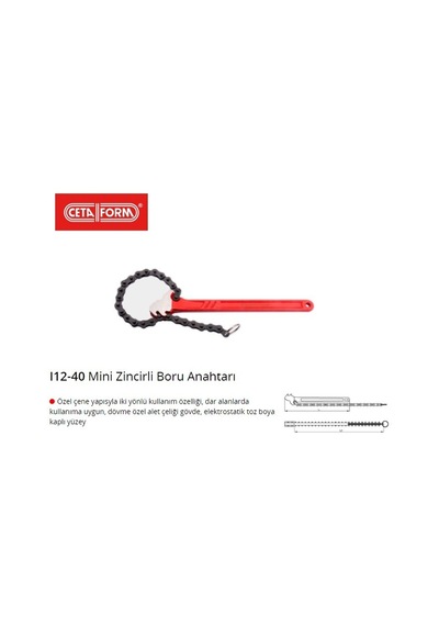 Ceta Form I12-40 Mini Zincirli Boru Anahtarı