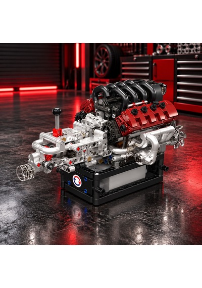 Mould King 10227 V8 Motor Ve Şanzıman Yapım Seti 787 Parça
