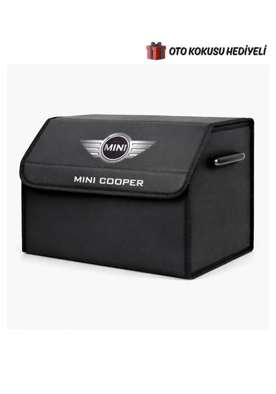 Mını Cooper Marka Logolu Oto Bagaj Organizer Çanta Oto Bagaj Çantası 2 Bölmeli Suni Deri Boyutlar : 48 Cm X 31 Cm X 29 Cm