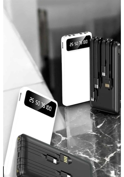20.000 Mah Led Işıklı Lcd Ekran Usb Girişli Type-c Lightning Powerbank Diğer