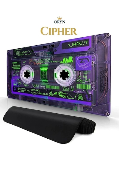Oryn Cassette / Edition 90x40cm Gaming Mousepad - 3mm Kalınlık Mor