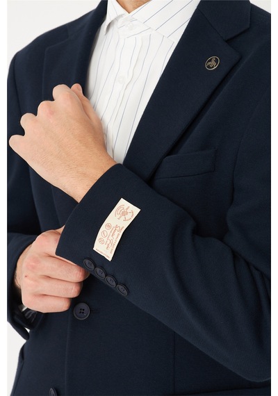 Lacivert Klasik Kesim Blazer Ceket Laci