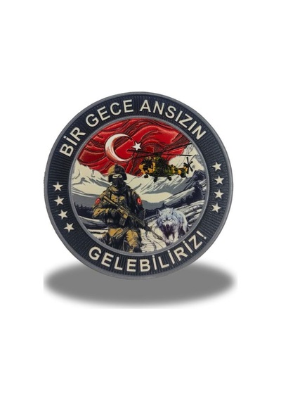 Single Sword Bir Gece Ansızın Gelebiliriz Plastik Arma Patch 9,5 Cm, Arkası Cırtlı Diğer