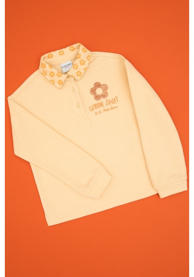 U.s. Polo Assn. Kız Çocuk Yavruağzı Sweatshirt 50317914-vr053 Yavruagzı
