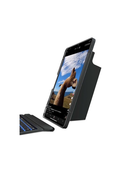 Apple Uyumlu iPad 10.9 İnç 10.nesil Fuchsia Touch Pad Klavyeli Standlı Kılıf Kılıf
