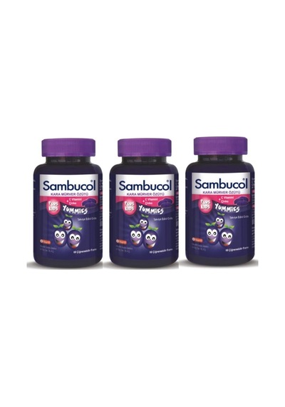 Sambucol Plus Kids Yummies 60 Çiğnenebilir Tablet 3 Adet