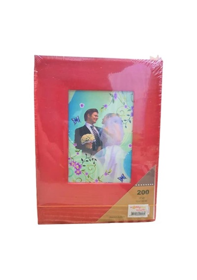 Fotoğraf Resim Albüm 10x15 Cm 200'lük Kırmızı