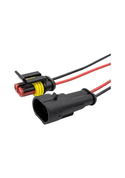 Kablolu Konnektör Takımı, Erkek/dişi 2 Pin Set